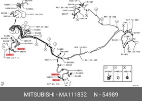 Фото 1/3 Уплотнительное кольцо тормозной трубки MITSUBISHI MA111832