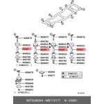 MB115177, Втулка опоры рамы MITSUBISHI PAJERO, MONTERO