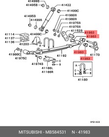 Фото 1/2 MB584531, Втулка рессоры MITSUBISHI Pajero/Montero/L200