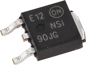 Фото 1/3 NSI45090JDT4G LED Driver IC, 45 V 90 → 160mA 3-Pin DPAK