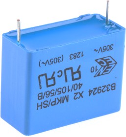 B32924C3225K000, Cap Film Suppression X2 2.2uF 630VDC/305VAC PP 10% (31.5 X 14 X 24.5mm) Radial Plastic Rectangular Can 27.5mm 110C Bulk