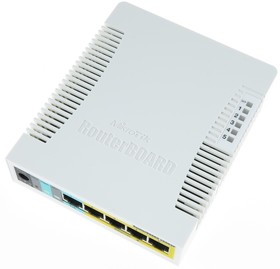 Фото 1/10 Mikrotik RB260GS CSS106-5G-1S - коммутатор RouterBOARD 260GS 5-port Gigabit smart switch with SFP cage, SwOS