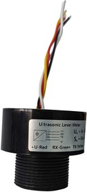 Ultrasonic Level Sensor, 0→5V Output, Threaded, PVDF/PVC Body