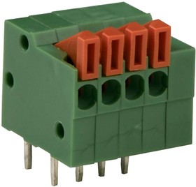 Фото 1/3 1-2834016-4, Conn Modular Terminal Block RCP 4 POS 2.54mm Solder ST Thru-Hole 6A/Contact Box/Carton