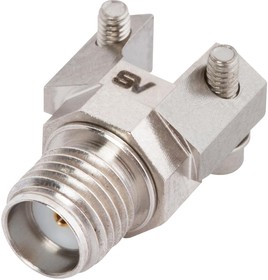 SF2921-61560, SMA FEMALE SOLDERLESS PCB REDUCED FLANGE EDGE LAUNCH CONNECTOR, 2 HOLE 28AH0607