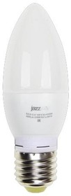 Фото 1/3 Лампа светодиодная PLED-ECO 5Вт C37 свеча 3000К тепл. бел. E27 400лм 230В JazzWay 2855312A