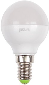 Фото 1/4 Лампа светодиодная PLED-SP 9Вт G45 шар 3000К тепл. бел. E14 820лм 230В JazzWay 2859570A