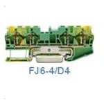 FJ6-4/D4, 2in2out/4мм2 Клемма с заземлением серии FJ6