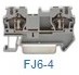 FJ6-4/G, 1in1out/800V/40A/4мм2 Проходная клемма серии FJ6