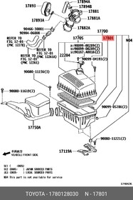 1780128030, Фильтр воздушный TOYOTA CAMRY (ASV40_/ACV40_/ ASV50_/ACV50_) 2.4-2.5 06-