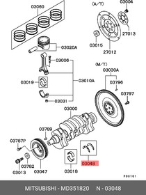 Полукольца упорные MITSUBISHI MD351820