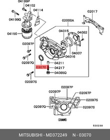 Фото 1/2 MD372249, Сальник к.в.MITSUBISHI/HYUNDAI TUCSON/MAGENTIS/ CARISMA/PAJERO 1.6/1.8/2.0/2.5/3.0 mot.4G94/6G72/6G