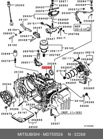 Фото 1/2 MD755526, Сальник дифф.MITSUBISHI GALANT 97