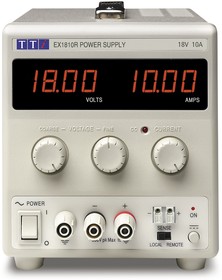 Фото 1/2 EX1810R, EX-R Series Digital Bench Power Supply, 0 → 18V, 0 → 10A, 1-Output, 180W - RS Calibrated