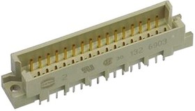 09283486903, Harting 09 28 48 Way 2.54mm Pitch, Type 2R Class C2, 3 Row, Straight DIN 41612 Connector, Plug