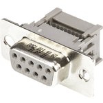 09661187500, 9 Way Cable Mount D-sub Connector Socket, 2.77mm Pitch