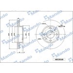 MBC030168, Диск тормозной HYUNDAI Getz (02-) (R13) передний (1шт.) MANDO