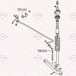 TEB1035, Стойка стабилизатора | зад прав/лев |