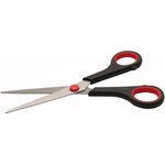 Ножницы Buro Smart универсальные 170мм ручки с резиновой вставкой черный/красный