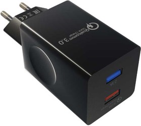 Сетевое зарядное устройство Smart 2USB 3.0А QC3.0 быстрая зарядка для Type-C NC55QCa Black