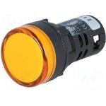 L22 24VDC Y, Индикаторная лампа, 22мм, L22, -20-60°C, Подсвет: LED 24ВDC, IP65