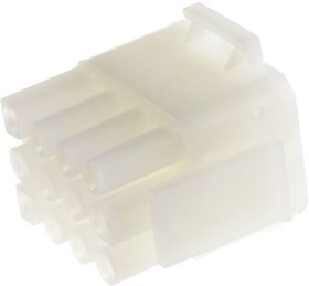Photo 1/2 1-480708, Universal MATE-N-LOK Male Connector Housing, 6.35mm Pitch, 12 Way, 3 Row, Plug, Wire-board, "Dad" / "Mom", Universal MATE-N-L