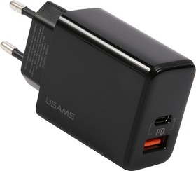Фото 1/4 СЗУ USAMS - (Модель - US-CC133 T40) QC3.0 + PD, Digital Display Fast Charger, черный (CC133TC01)