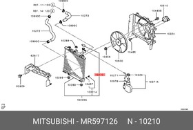 Фото 1/3 MR597126, Крышка горловины радиатора MITSUBISHI L200, PAJERO/MONTERO