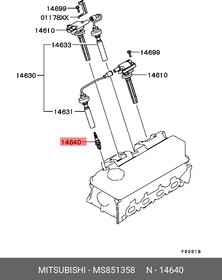 Фото 1/3 Свеча зажигания MITSUBISHI MS851358