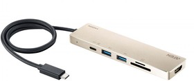 Фото 1/3 1 разъём hdmi м-м на выноске 25,4 см, 1 разъём rj-45 м-м на кабеле cat 5e ATEN USB-C Multiport Mini Dock - PD60W