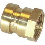75510, Copper Pipe Fitting, Threaded Straight Coupler for 15mm pipe