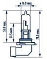 48616, Лампа автомобильная HB3 12V- 60W (P20d) RPB (Narva)
