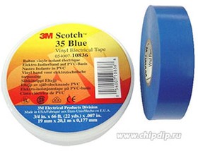 Фото 1/4 Scotch 35 blue, изолента высшего класса синяя, 19мм х 20м х0,18мм