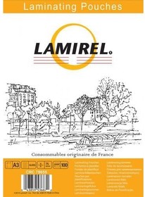 Фото 1/2 Пленка для ламинирования Fellowes 75мкм A3 (100шт) глянцевая Lamirel (LA-78655)