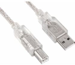 Фото 1/6 Кабель Ningbo USB A(m) USB B(m) 3м серебристый