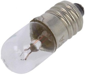Фото 1/2 LAMP E10/6/150, Лампочка: миниатюрная, E10, 6ВDC, 150мА, Колба: цилиндрический