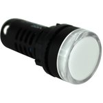 PCL2212V400B, LED Panel Mount Indicators PMI RND 22mm LED 12V Flat Lens White