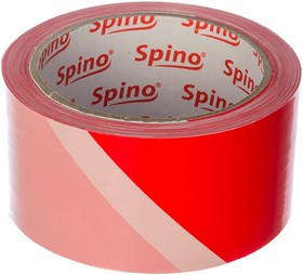 Фото 1/3 Лента сигнальная SPINO 50 мм x100 м, красно - белая, PE Spino 78050