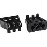 93.031.9358.1, Female 3 Pole Connector - Panel Mount -with Strain Relief - Rated ...