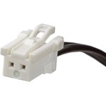 15136-0203, Rectangular Cable Assemblies MicroClasp 2CKT CBL ASSY SR 300MM WHITE