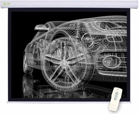 Настенно-потолочный рулонный экран Motoscreen 1:1, 150x150 см, моторизованный привод CS-PSM-150X150 359059