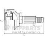 ШРУС NIPPARTS N2822146 TOYOTA HIACE 30*69*27 43430-35030