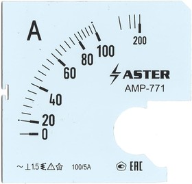 Шкала к амперметру AMP-771 100/5 А SC771-100