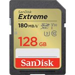 Флеш карта SD 128GB SanDisk SDXC Class 10 V30 UHS-I U3 Extreme 180MB/s