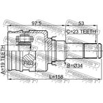 0111-KSP130, Шрус внутренний 19x34x23