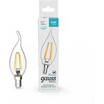 Gauss Лампа Basic Filament Свеча на ветру 4,5W 420lm 4100К Е14 LED