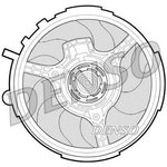 DER09061, Вентилятор радиатора FIAT: STILO 1.2/1.6/1.6 01-, STILO Multi Wagon 1.6 03-