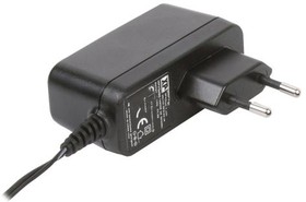 Фото 1/5 VEL24US240-EU-JA, 24W Plug-In AC/DC Adapter 24V dc Output, 1A Output