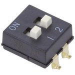 A6SN-2104, DIP Switches / SIP Switches 2P Knife-Edge, 2.3mm Slide SMT Raised-Ac