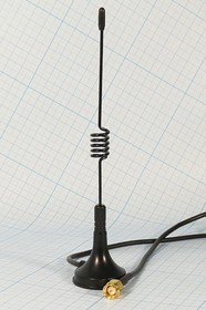 Фото 1/3 Антенна, применение GSM, 430~436 МГц, кабель 3 м, тип кабеля RG174, разъем SMA-P, 3.5 dB, марка GKT-433, RUICHI, Китай